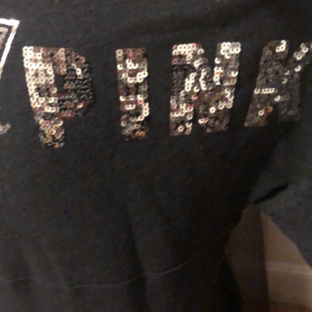Pink Victoria’s Secret pullover sweatshirt with buttons and sequins - Picture 9 of 9